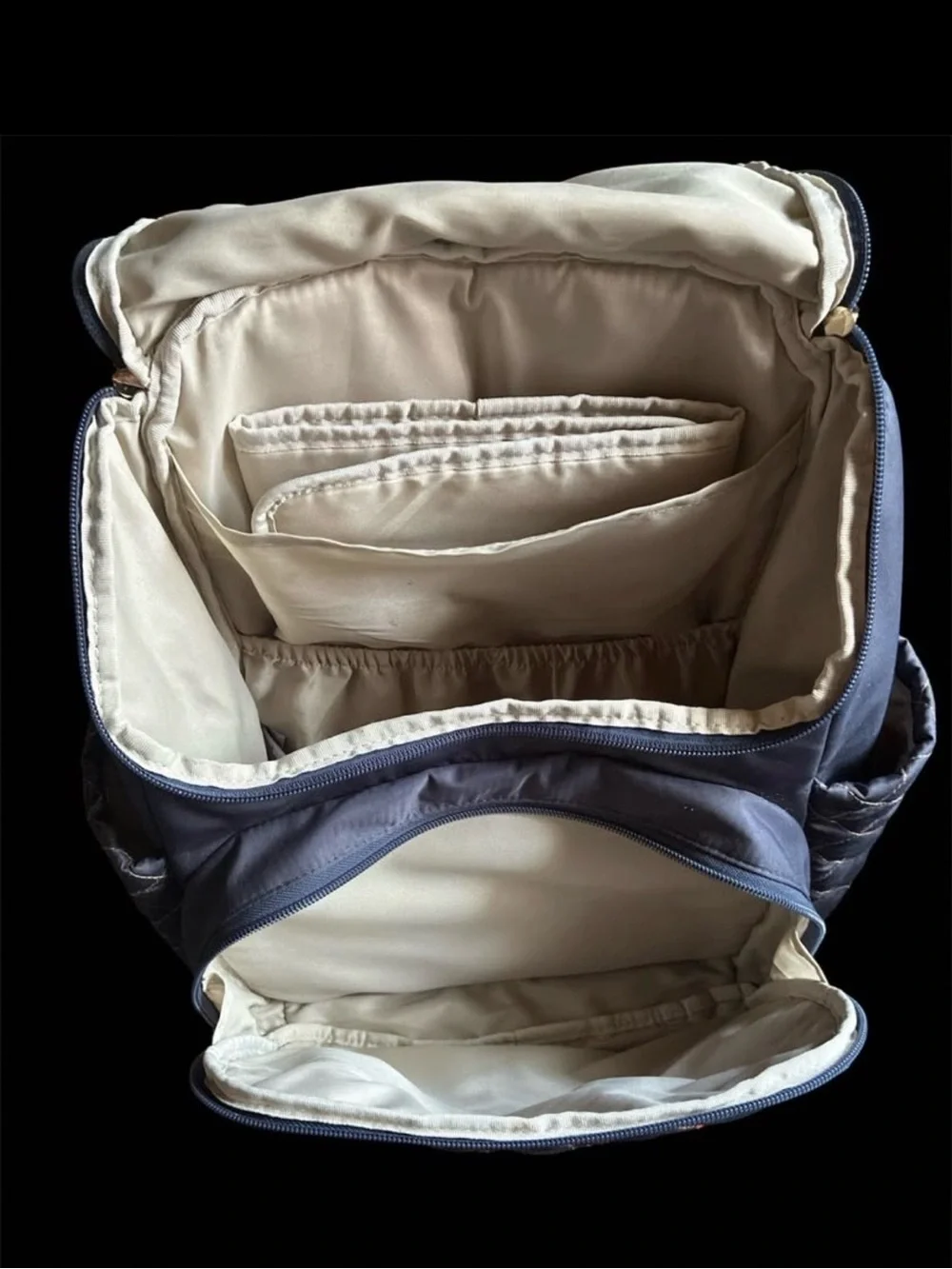 Skip Hop Quilted Navy Blue Baby Diaper Backpack